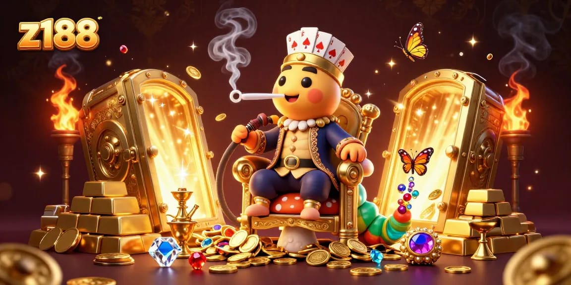 Engage in thrilling games at z188, where a captivating caterpillar master adds magic to your experience.