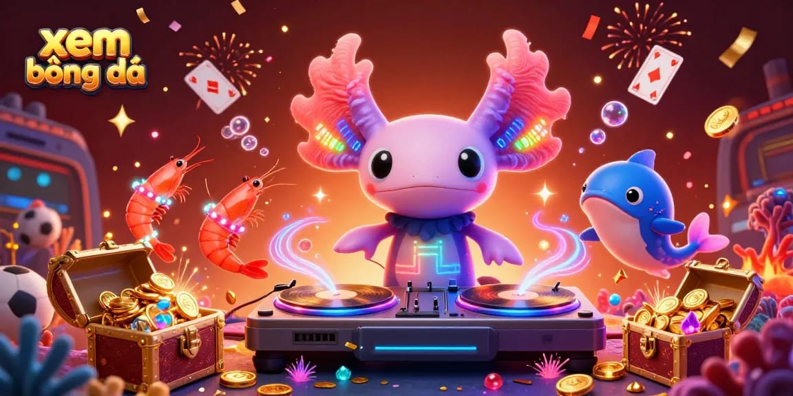 Watch xem bóng đá live with vibrant 3D characters, dynamic game elements, and exciting betting visuals.