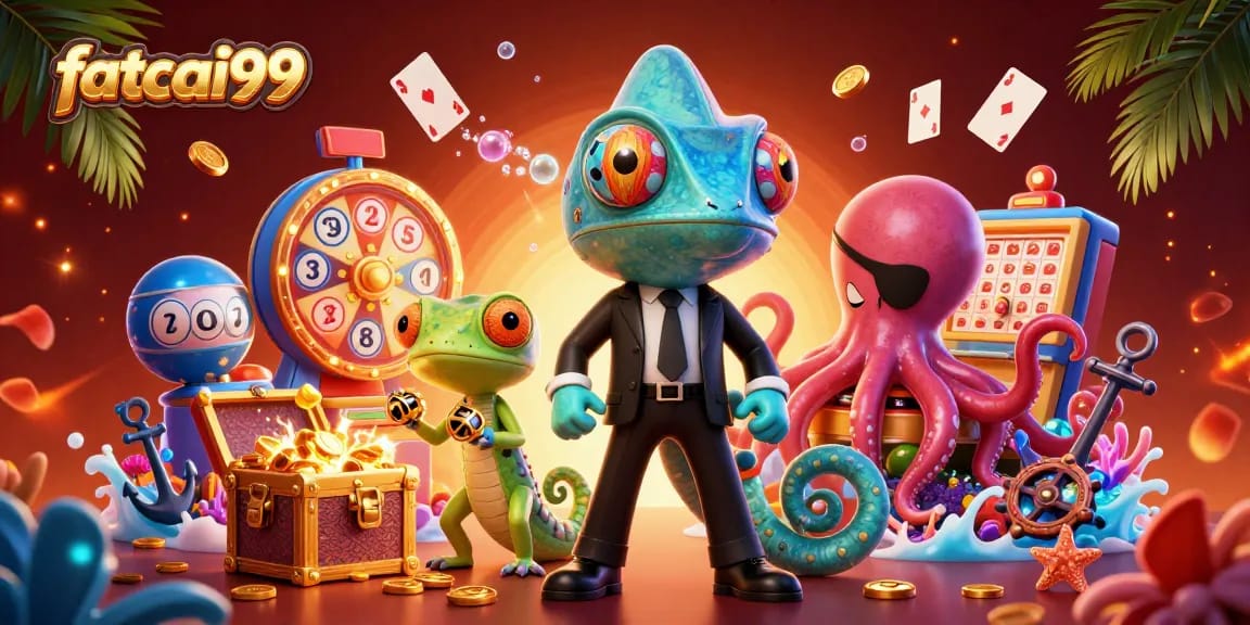 Engaging illustration of fatcai99 showing exciting lottery elements in a dynamic 3D scene.