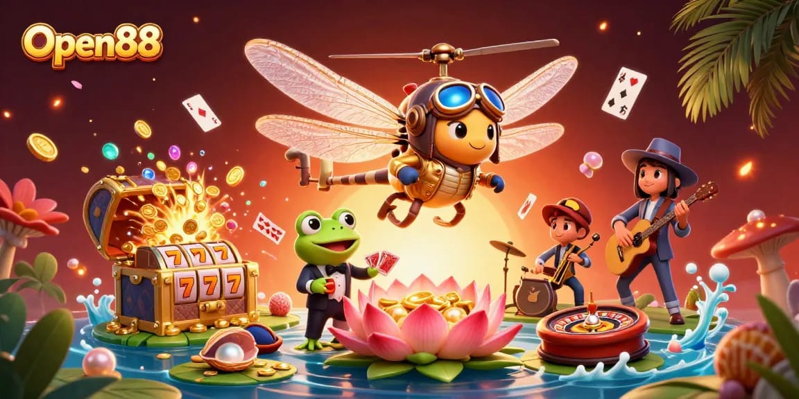 Experience exhilarating wins at Open88 with vibrant casino themes and interactive game elements.