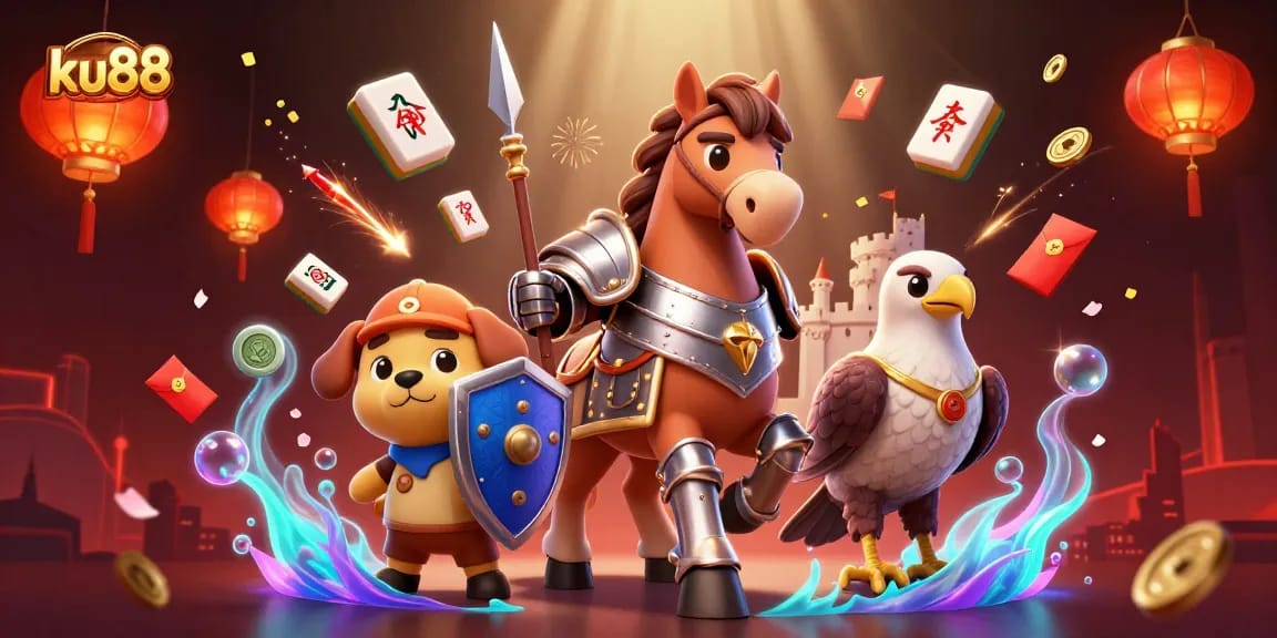 ku88 brings excitement with detailed medieval characters, fireworks, and festive decorations