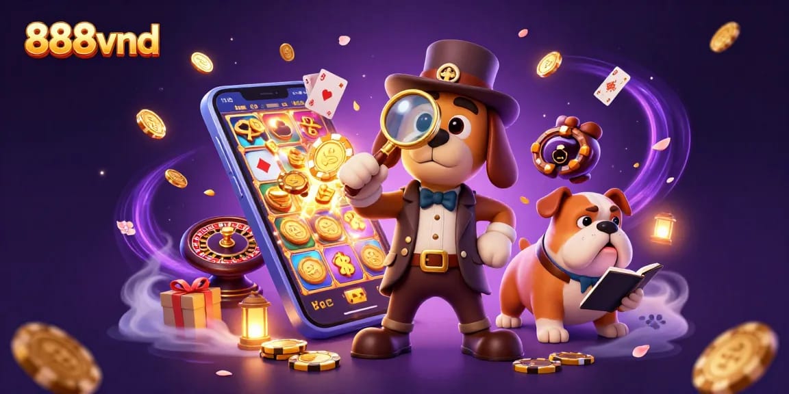 Spin the reels with 888vnd in this engaging casino adventure featuring vibrant characters.