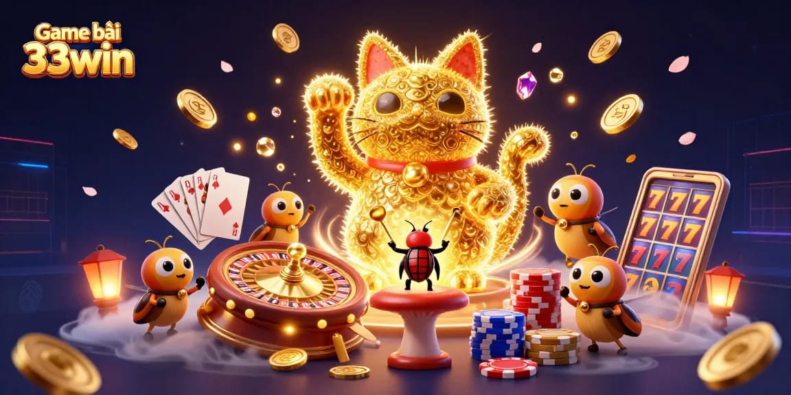 Experience the excitement of Game bài 33win with vibrant digital casino elements and stunning visuals.