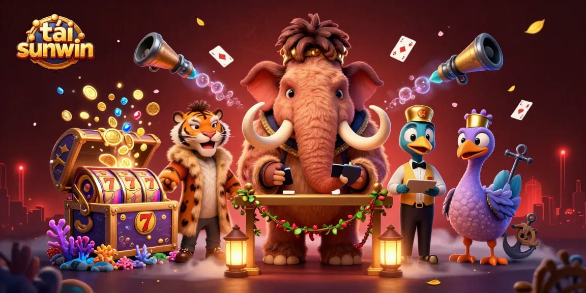 Join the excitement with tải sunwin as the woolly mammoth bouncer checks IDs in a vibrant casino