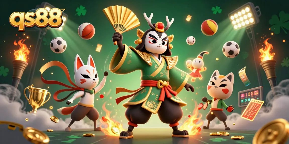 Experience the thrilling world of qs88 with a dynamic casino illustration, showcasing vibrant action and excitement.