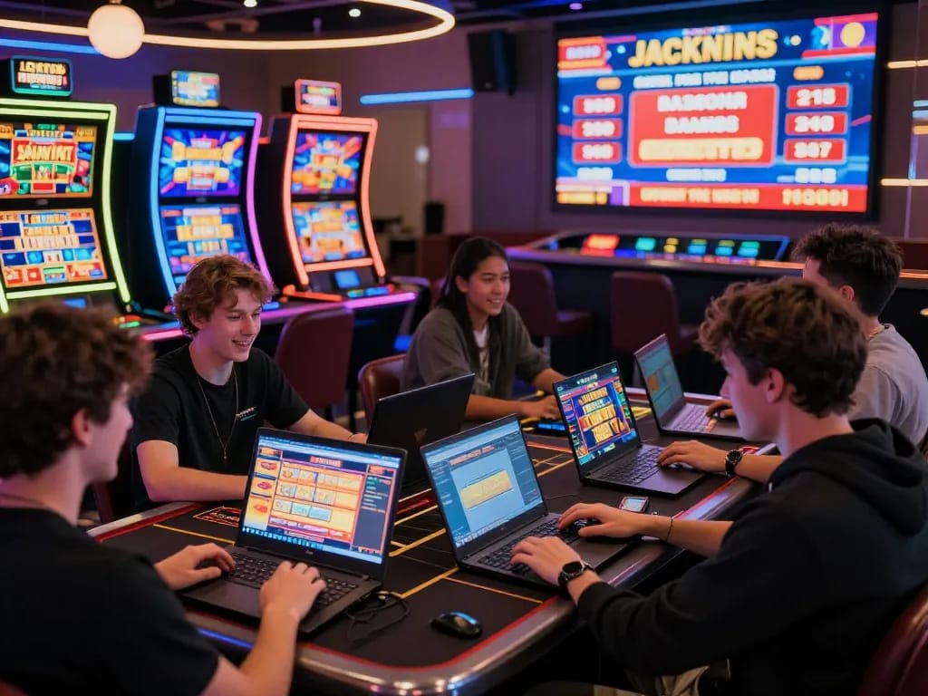 Exciting gaming experience at https://k88.town/ showcasing vibrant online casino atmosphere with diverse players enjoying various games.
