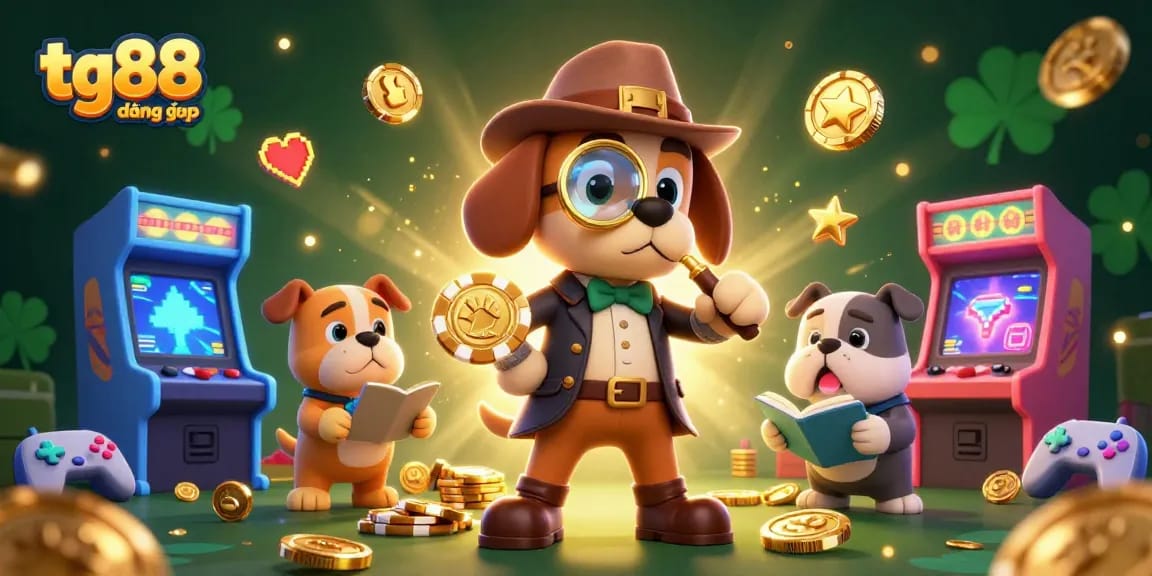 Engage with tg88 đăng nhập as a detective leads you through a vibrant casino game realm filled with treasures.