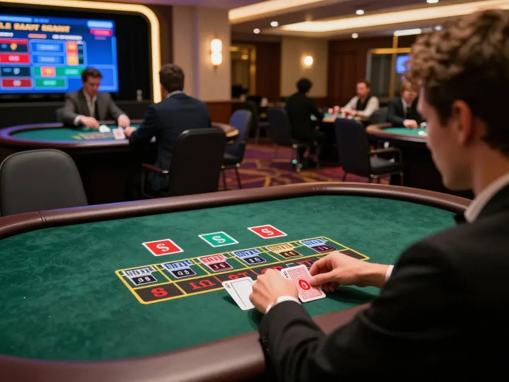 Players enjoying interactive blackjack at 9bet with a live dealer and vibrant graphics