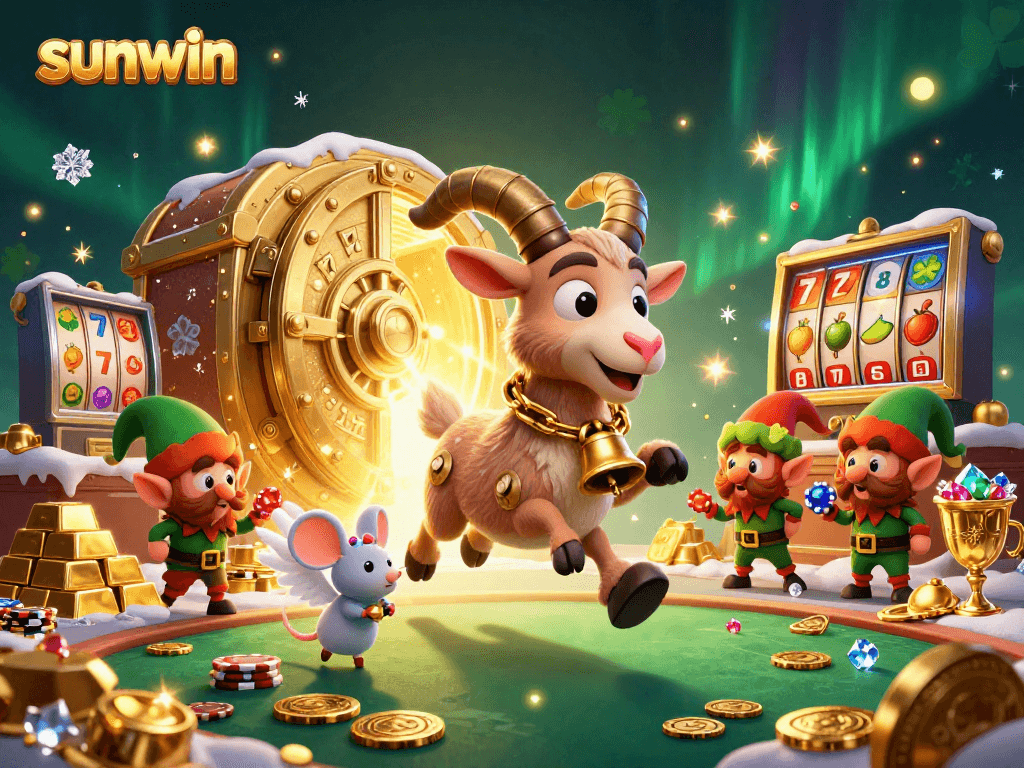 Experience the thrill at sunwin's holiday-horror casino with Krampus and mischievous elves!