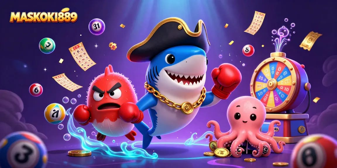 Engage with MASKOKI889 and discover vibrant 3D gaming treasures amidst a captivating underwater casino adventure.