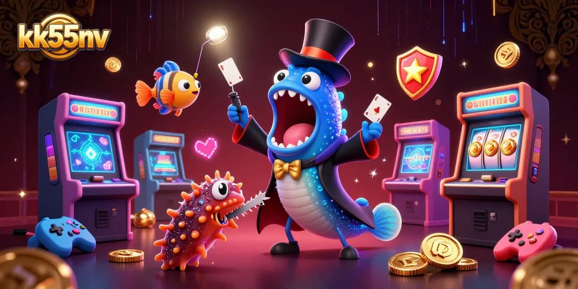 Experience exciting gameplay at kk55nv, featuring a whimsical underwater magic act with casino-themed elements.