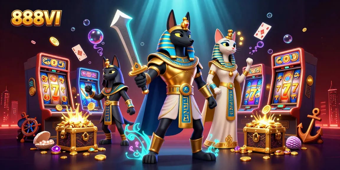 Spin to win with 888VI as Anubis and Bastet bring casino excitement to life!