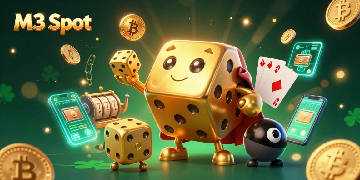 M3 Slot offers exciting slot reels and golden dice in an engaging casino environment.