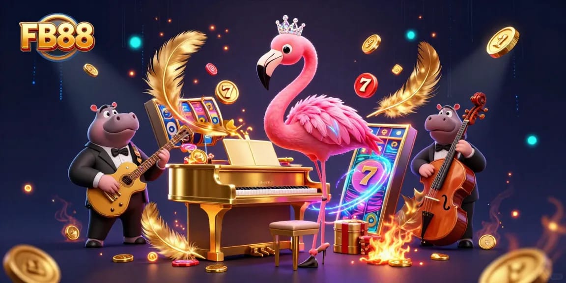 Experience the vibrant world of FB88 casino with dynamic characters and engaging game elements.