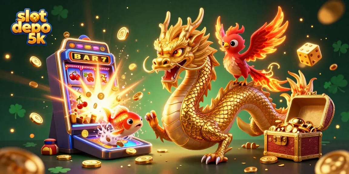 Experience thrilling wins at slot depo 5k with exciting visual elements and casino excitement.