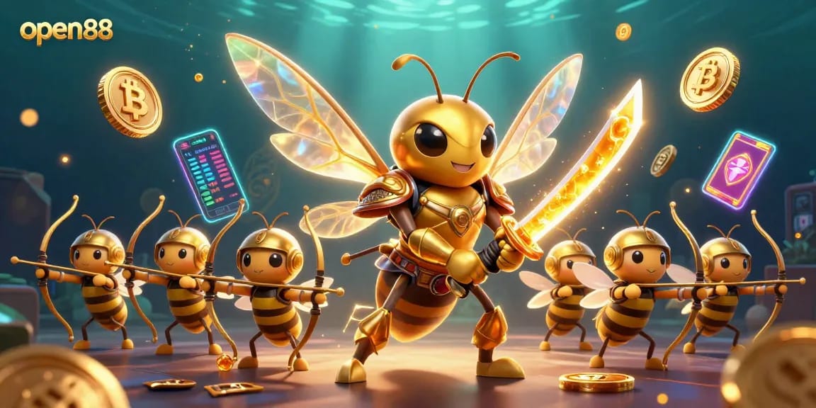 Experience thrill with open88 in this vibrant casino scene featuring unique slot elements.