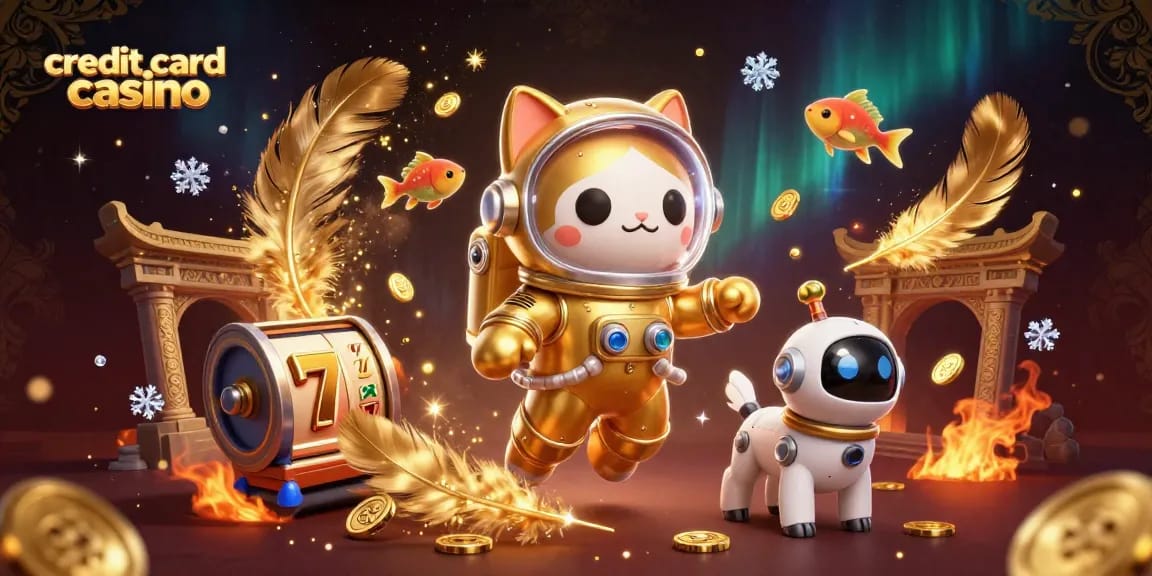 Bet big at a vibrant credit card casino with thrilling gaming scenes and dynamic characters.