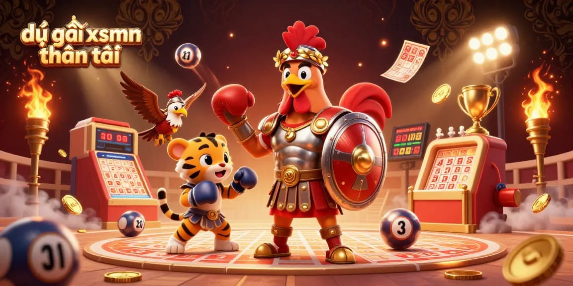Engaging visual of dự đoán xsmn thần tài showcasing 3D lottery elements and dynamic characters.