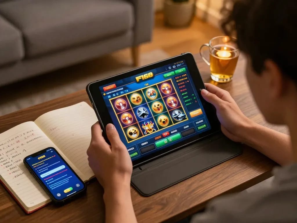 Player engaging with F168 casino app, combining strategy and enjoyment in online gaming.
