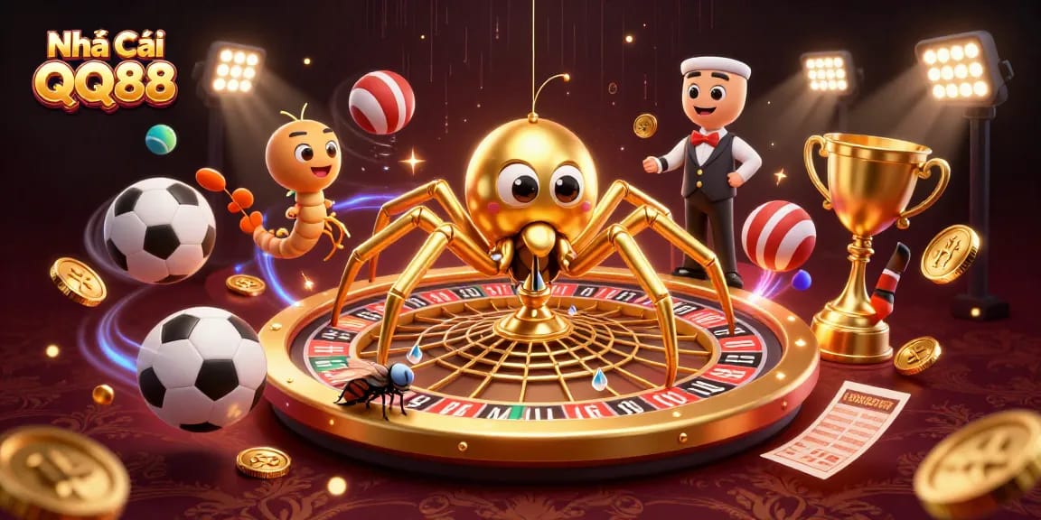 Engage in thrilling bets at Nhà Cái QQ88, navigating vibrant roulette spins and dynamic sports action.