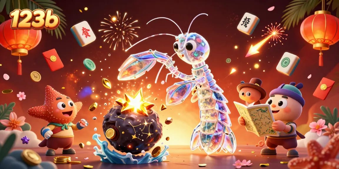 Engage with 123b's thrilling casino adventure featuring a galactic samurai smashing through gems and coins.