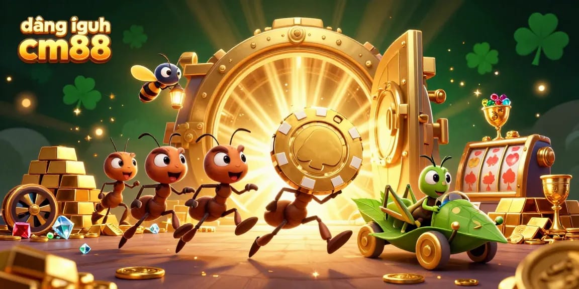 Engage with the excitement of đăng nhập cm88 while a quirky crew of ants orchestrates a heist in a vibrant casino setting.