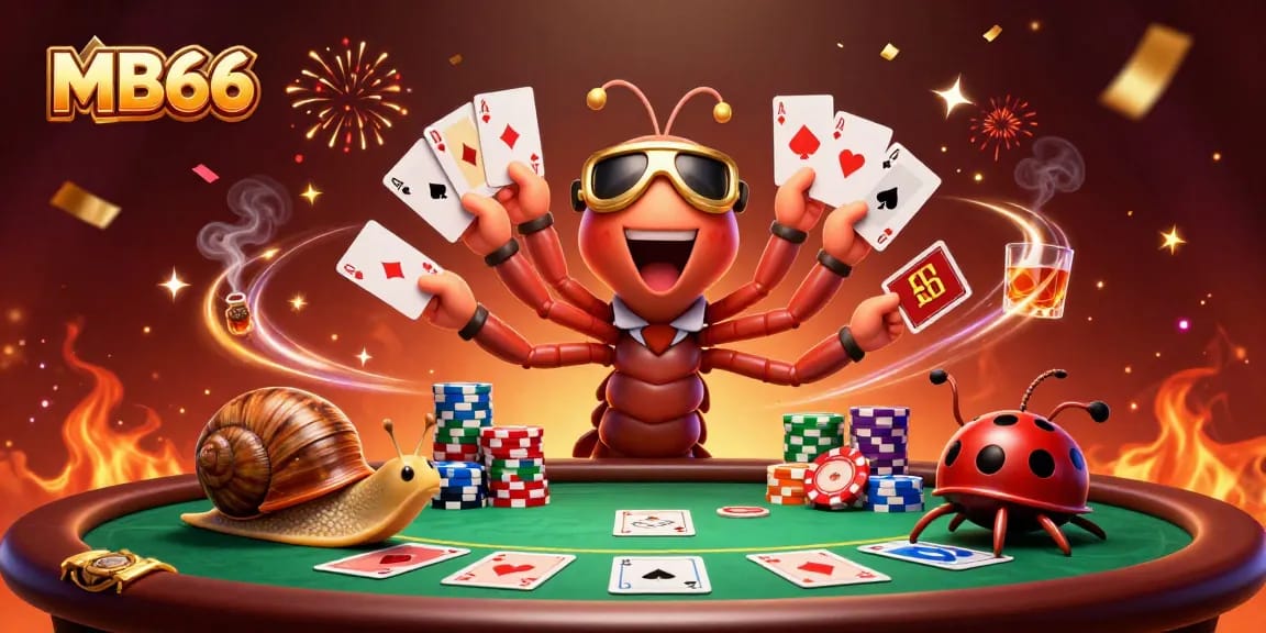 Experience MB66 with a thrilling 3D casino scene showcasing vibrant poker excitement.