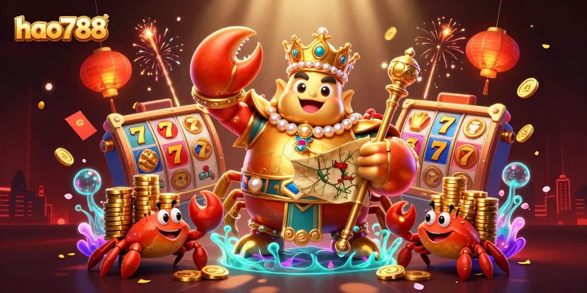 Memainkan game slot di HAO788 dengan kuda laut emas dan elemen beruntung lainnya yang menarik.