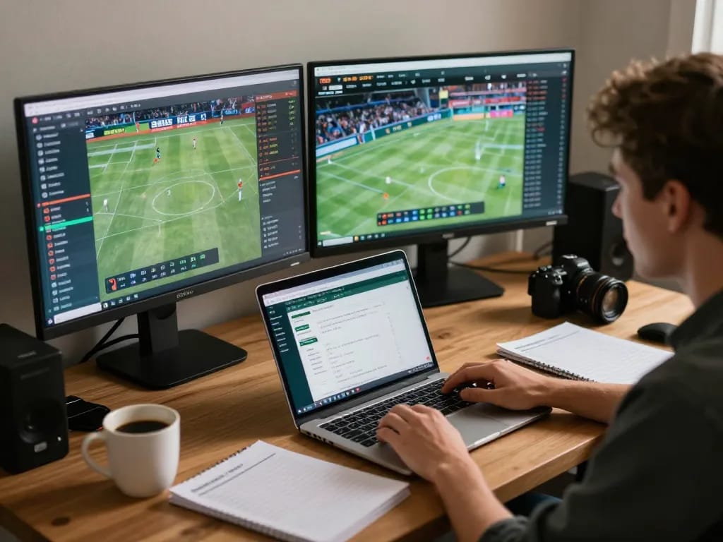 Engaging in sports betting strategies using the m119 system on multiple screens for better odds