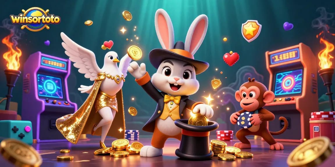 Menangkan permainan slot dengan winsortoto dan kumpulkan koin berkilau dalam acara kasino yang meriah.