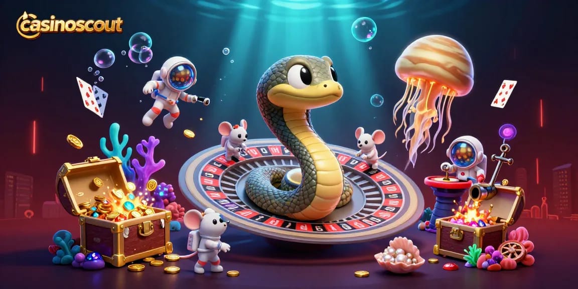 Experience thrilling bets at casinoscout as astronaut mice gamble on casino rings