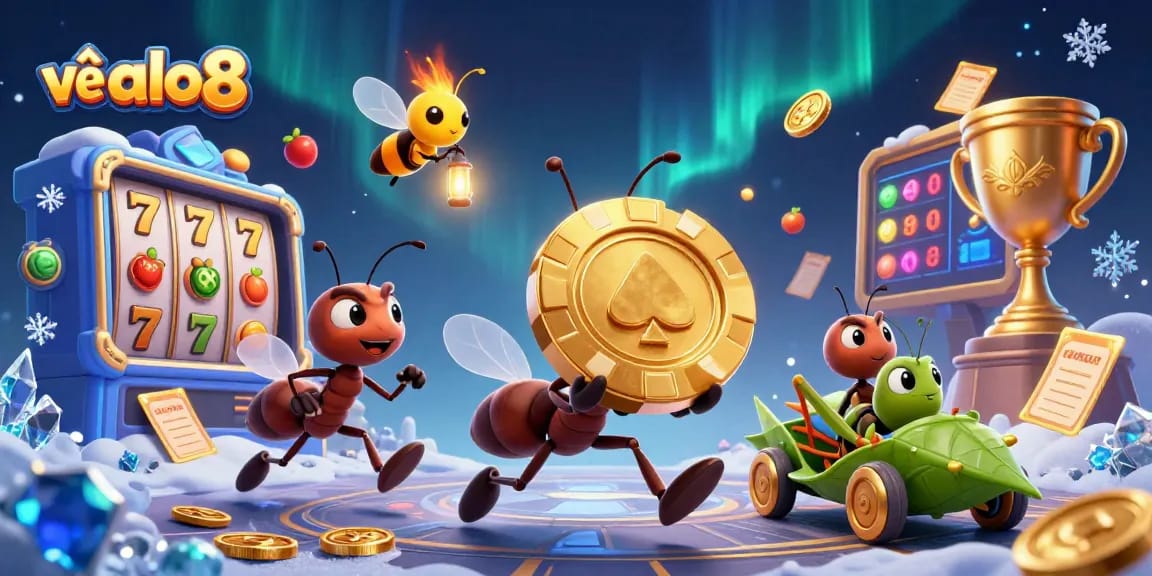 Engage with the vibrant scene in về alo8's gaming universe featuring dynamic characters and brilliant casino elements.