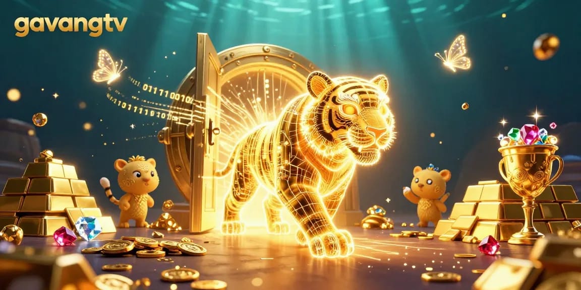 Experience thrilling wins at gavangtv with exciting casino gameplay against a vibrant digital backdrop.