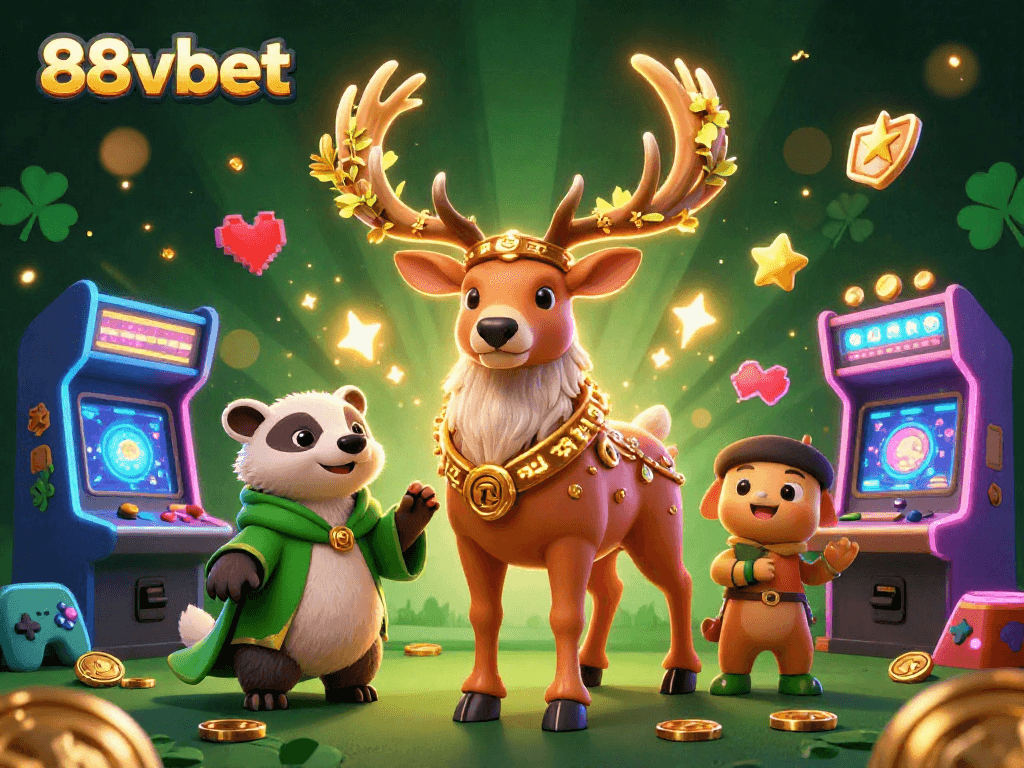 Engage in thrilling 88vbet casino games, where stakes rise amidst dynamic 3D characters and vibrant elements.