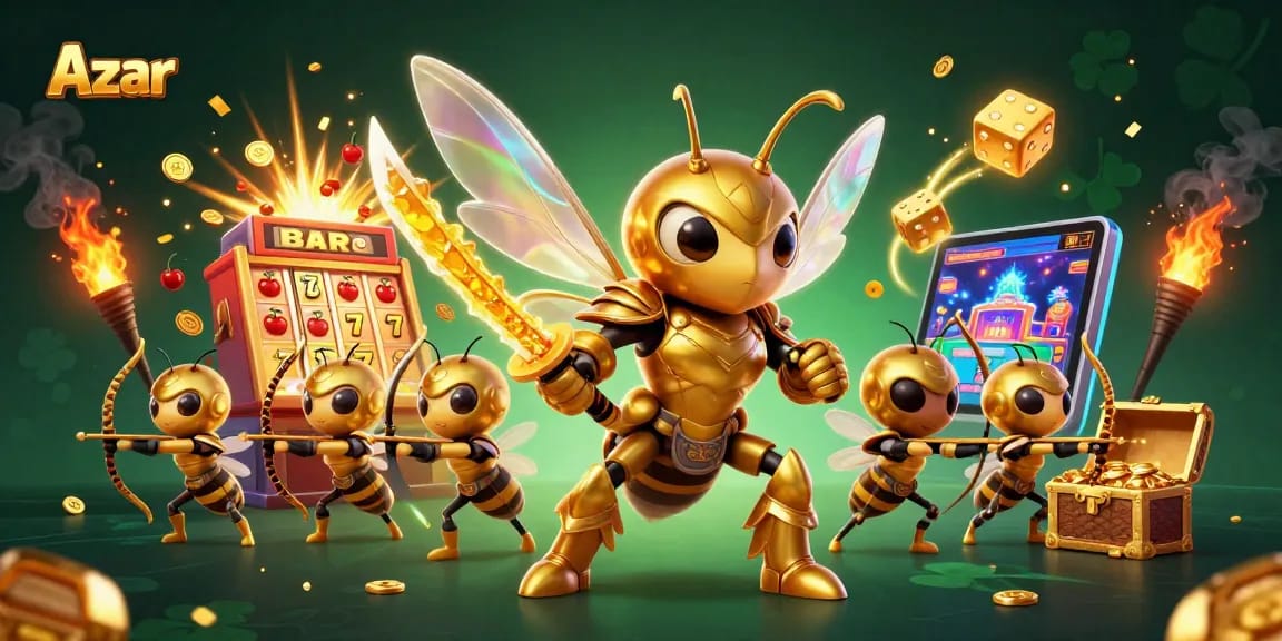 Experience thrilling jackpots with Azar in a lively video chat scene featuring dynamic casino elements.
