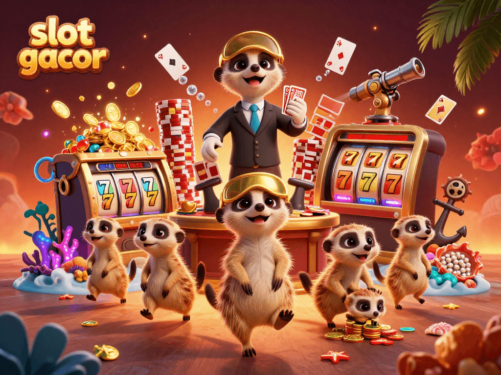 Menangkan permainan slot gacor dengan koloni meerkat yang menjalankan kasino mewah lengkap dengan elemen permainan menarik.