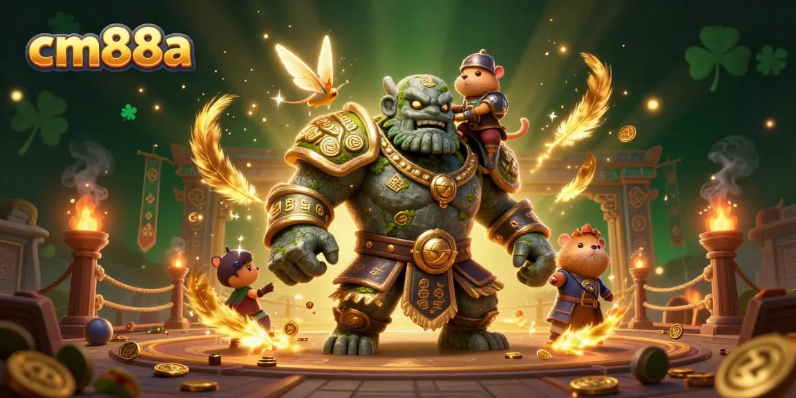 Engage with cm88a's vibrant casino scene featuring animated characters and magical elements, creating thrilling gambling excitement.
