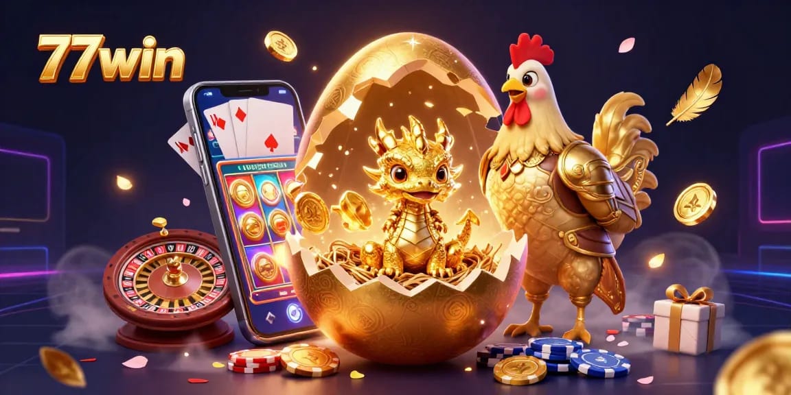Experience the thrill of winning with 77win's golden dragon and casino games.