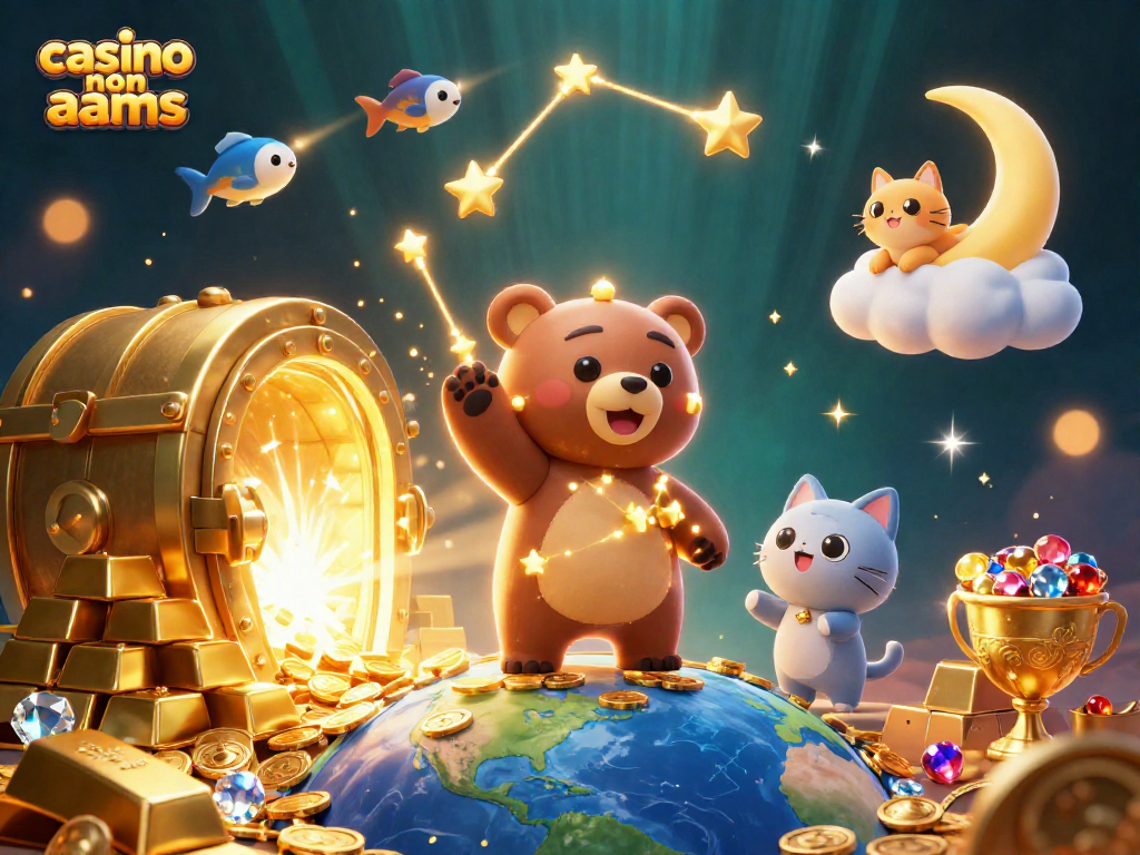 I migliori giochi nei casinò non AAMS brillano con vincite e monete d'oro in un'illustrazione vibrante.