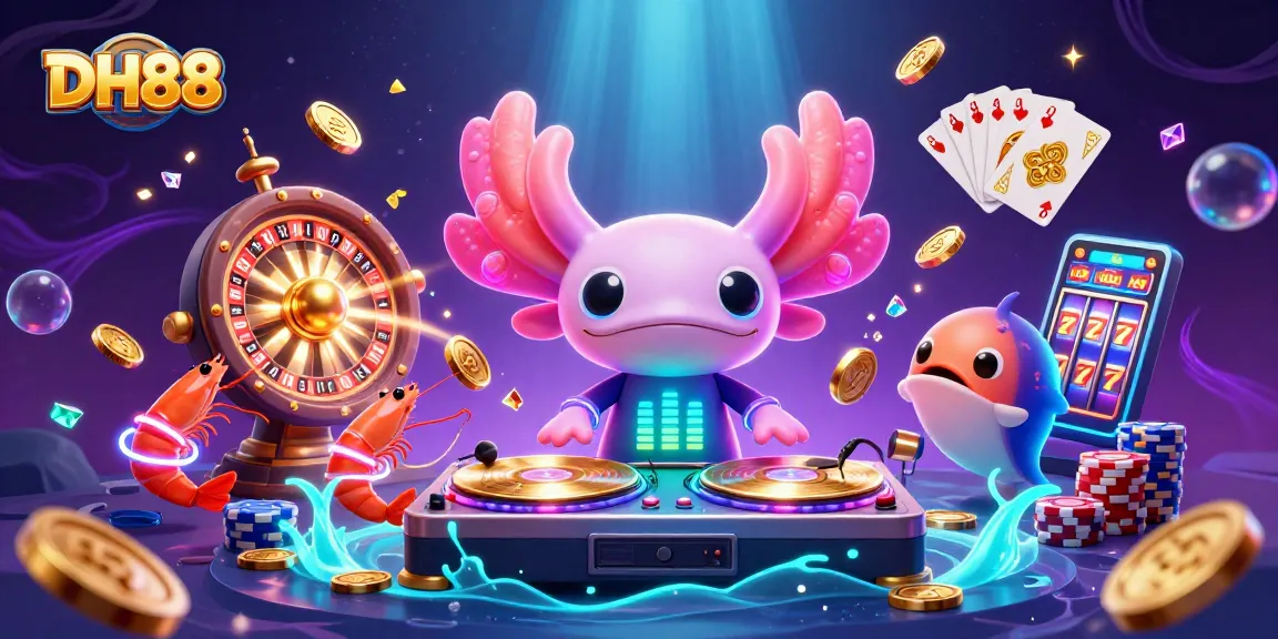 Experience the excitement of DH88 as the vibrant axolotl DJ and friends bring the casino to life.