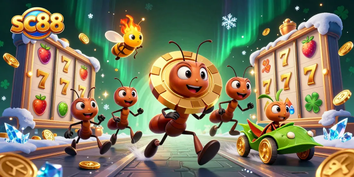 Engage with sc88 and experience the thrill of a heist-themed casino adventure with cartoon ants.