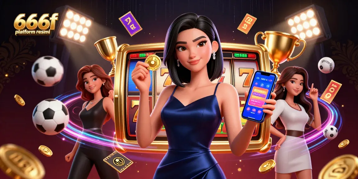 Experience thrilling gameplay with the 666f platform resmi in this vibrant casino scene illustration.