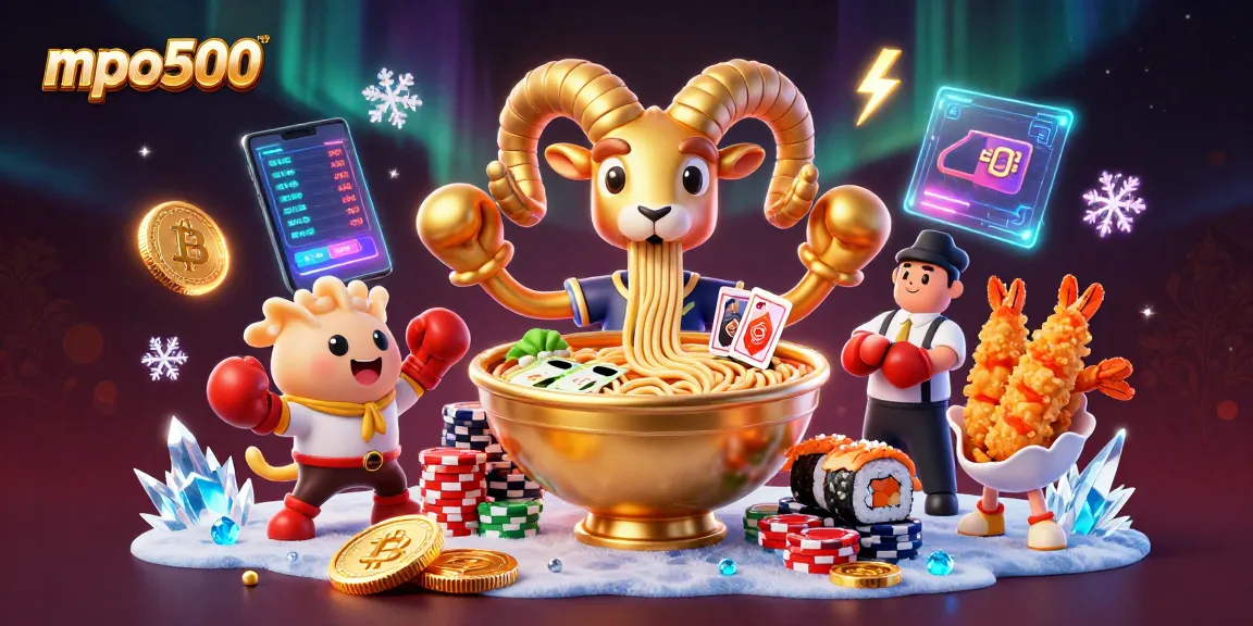 Engage in exciting gaming at mpo500 with vibrant visuals featuring thematic characters and cryptocurrency elements.