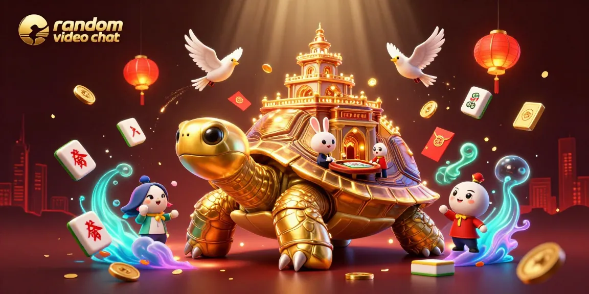 Experience lively random video chat interactions with unique characters in this vibrant casino-themed scene.