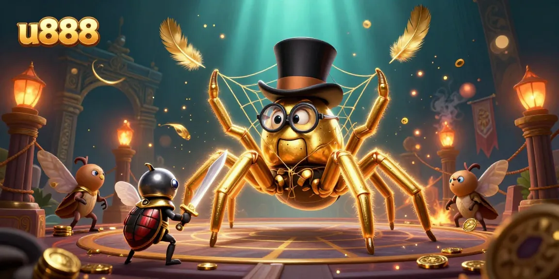 Engage with thrilling games at u888 featuring a vibrant 3D scene with unique characters and casino elements.