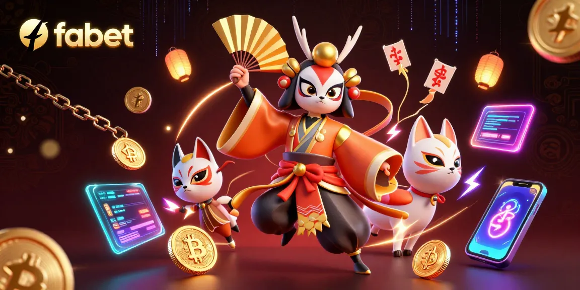 Experience fast-paced action at fabet with vibrant 3D characters and crypto elements in a virtual casino.