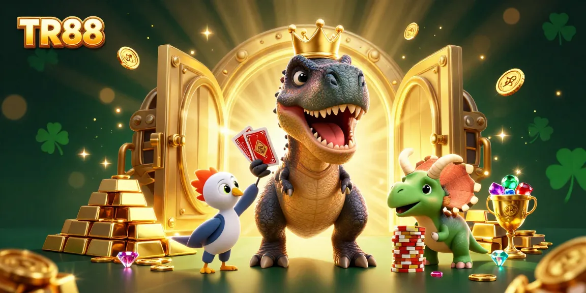 Engage in winning strategies and slot adventures at TR88 with dynamic casino characters and rich treasures.