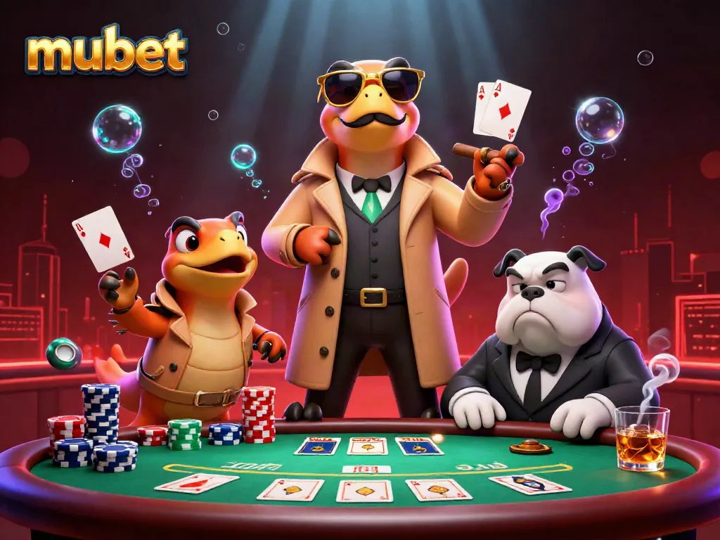 Experience the excitement with mubet as raptors in a trench coat attempt to enter a VIP casino lounge.