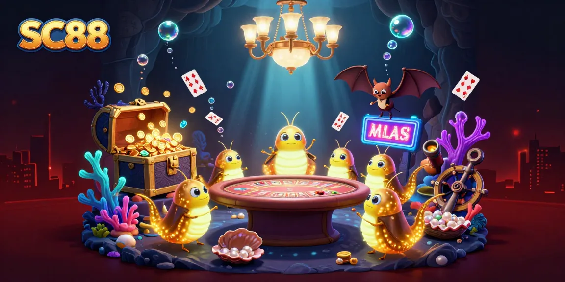 SC88 illuminates the cave casino with a vibrant glowworm team, showcasing exciting online gaming.