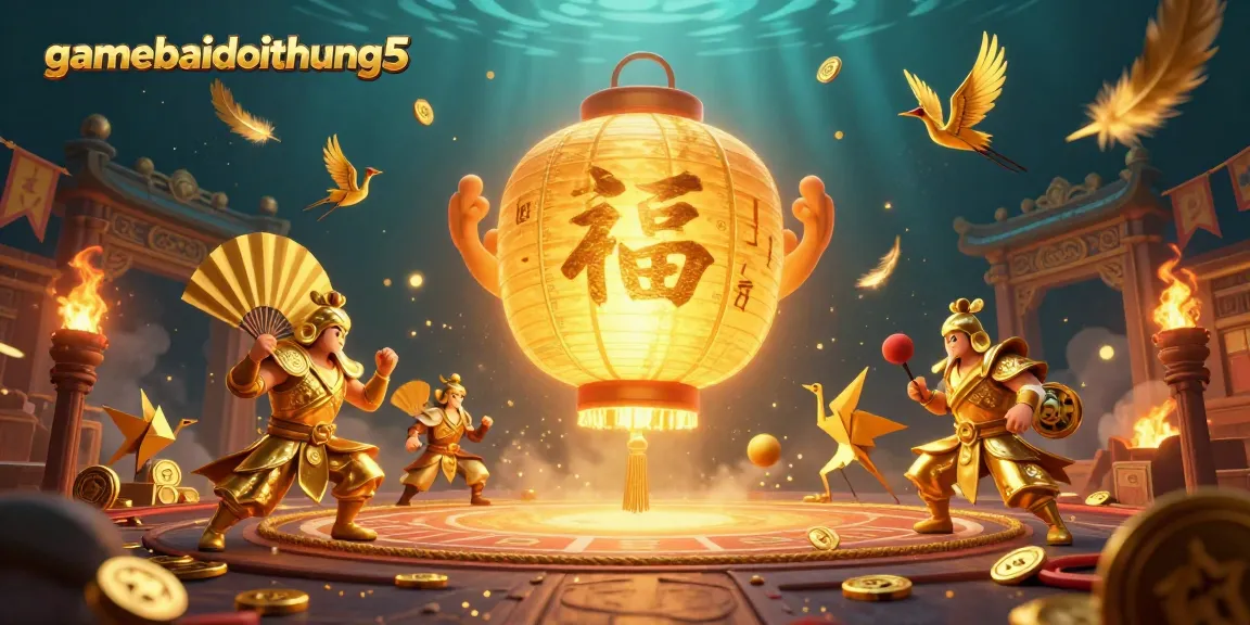 Engage with gamebaidoithuong5 for thrilling night market casino illustrations featuring vibrant golden symbols.